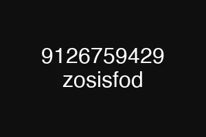 9126759429 zosisfod